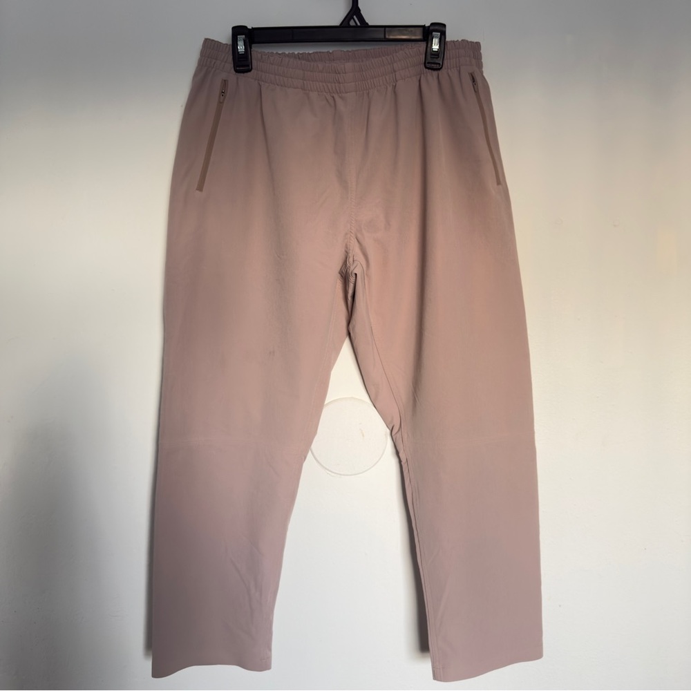 OUTDOOR VOICES Activewear Elastic Waist Beige 25.5 Inseam 10 Rise XL Women's